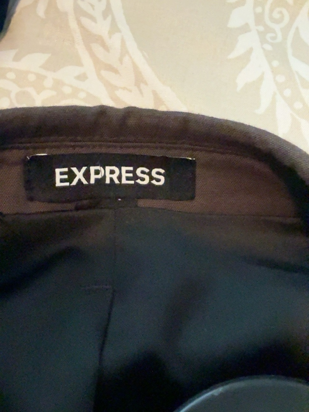 Express Men’s Slim-Fit Brown Blazer – Size 44R - Picture 2 of 6